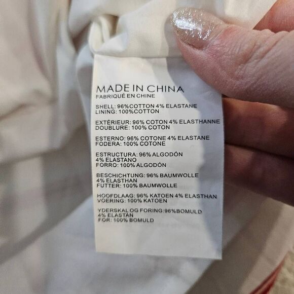 Club Monaco Nearta Off The Shoulder White and Red Striped Dress Size 4 - Picture 8 of 11